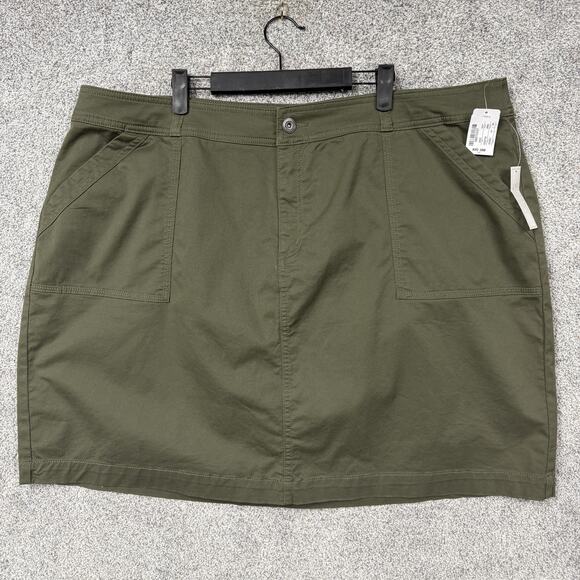 CJ Banks Dresses & Skirts - CJ Banks Skirt Women 24W Plus Green Lagenlook Gorpcore Y2K Utility Safari Twill